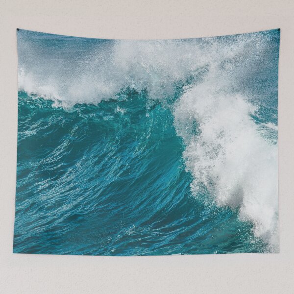 Item preview, Strong Blue Breaking Sea Foamy Waves designed and sold by WorldLandscapes.