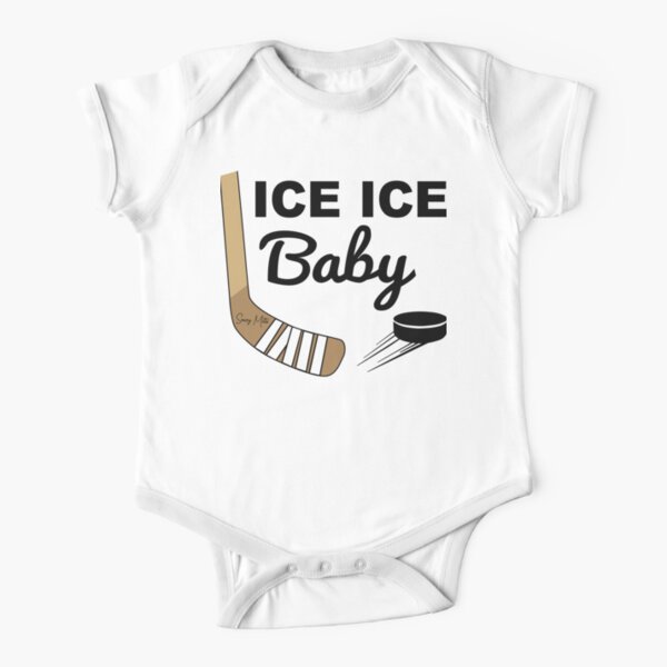 Ice Ice Baby Hockey Short Sleeve Baby One-Piece