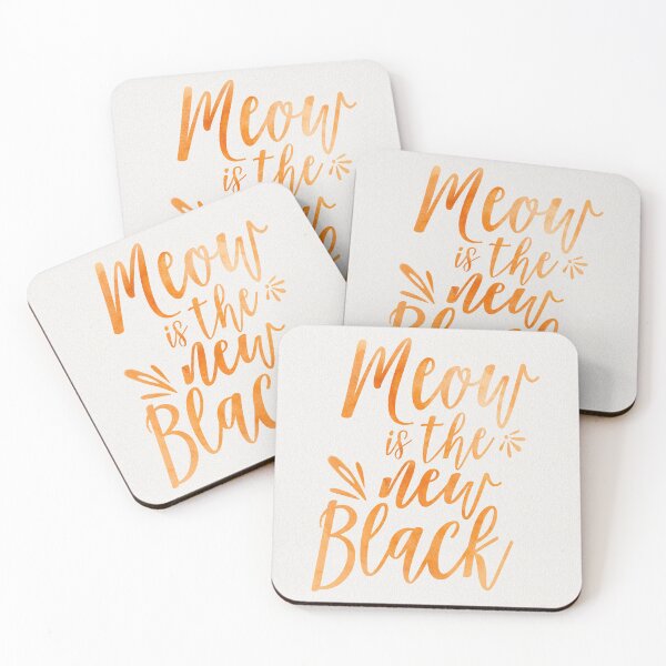 Item preview, Meow is the new black - orange designed and sold by SnarkyDoodles.