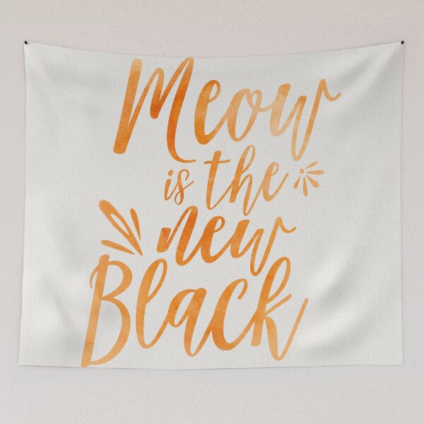 Item preview, Meow is the new black - orange designed and sold by SnarkyDoodles.