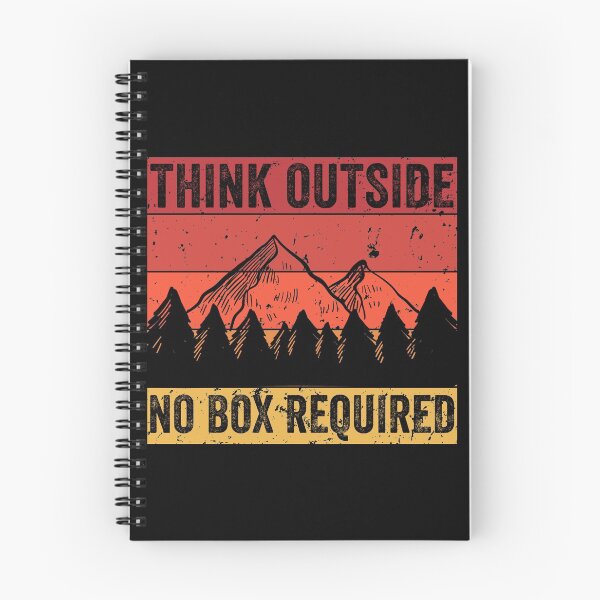 Item preview, Think Outside No Box Required T Shirt Hiking Camping Gift Retro Sunset Style designed and sold by Cooltees4u1.