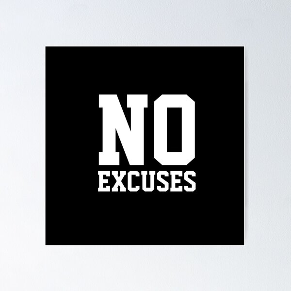 Item preview, No Excuses Workout Motivational T Shirts designed and sold by JustMindBlowing.