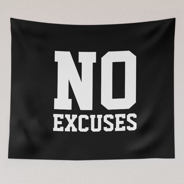 Item preview, No Excuses Workout Motivational T Shirts designed and sold by JustMindBlowing.