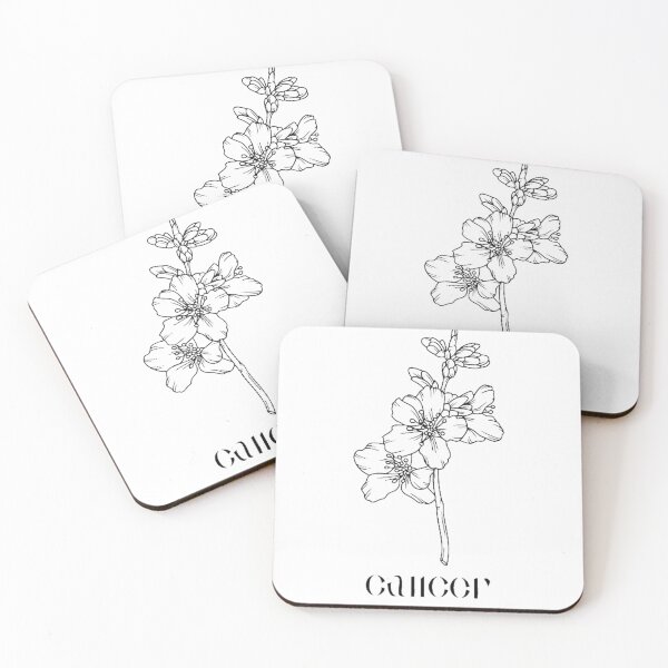 Item preview, cancer zodiac black and white flower designed and sold by Uylia7.