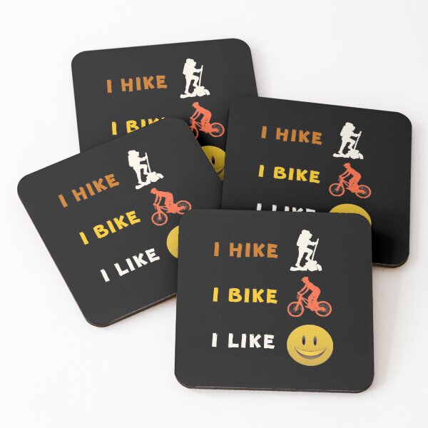 Item preview, I Hike I Bike I Like Mountain Bike & Hiking Outdoors  designed and sold by MojaveTradePost.