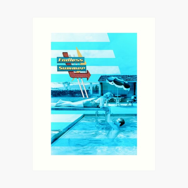 Poolside in an Endless Summer Art Print