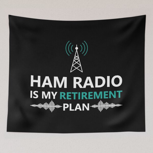 Item preview, Ham radio is my retirement plan Sign and White & Green Text base design designed and sold by Babadollcraft.