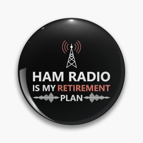 Item preview, Ham radio is my retirement plan Sign and White & Orange Text base design designed and sold by Babadollcraft.