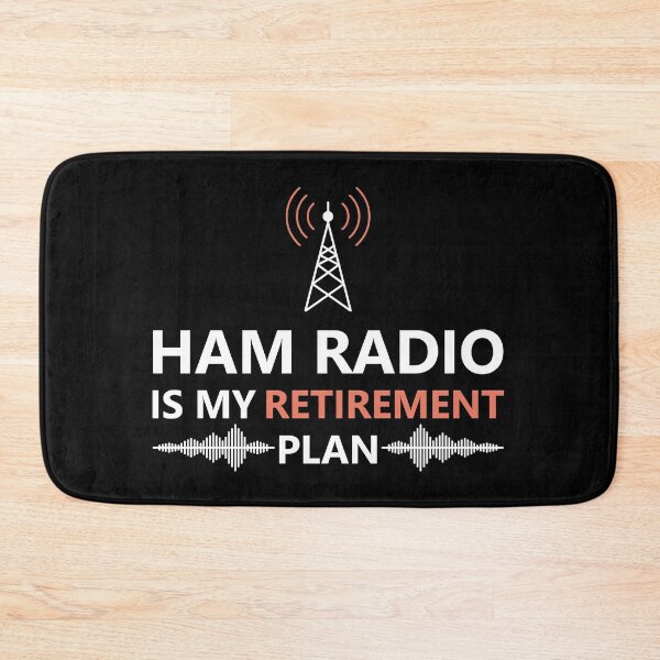 Item preview, Ham radio is my retirement plan Sign and White & Orange Text base design designed and sold by Babadollcraft.