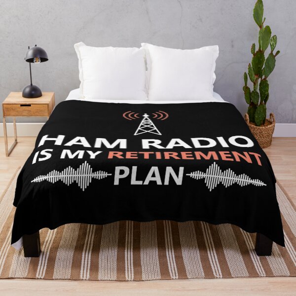 Item preview, Ham radio is my retirement plan Sign and White & Orange Text base design designed and sold by Babadollcraft.