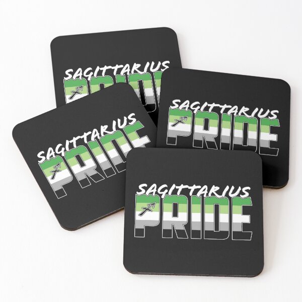 Item preview, Sagittarius Aromantic Pride Flag Zodiac Sign designed and sold by Patrick Hiller.