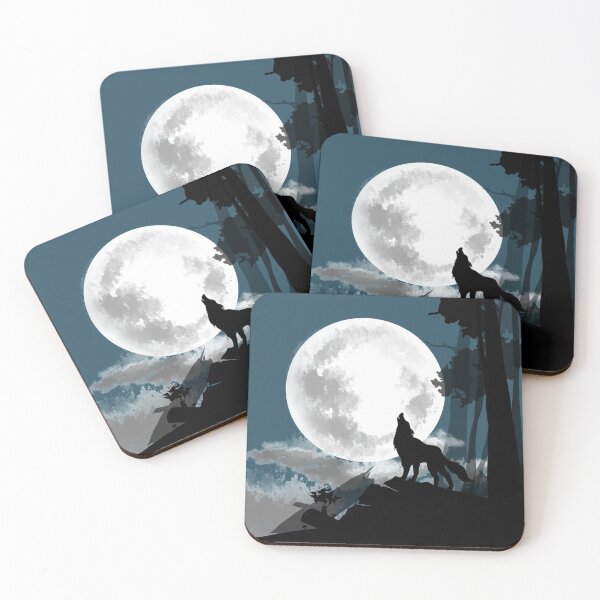 Item preview, The wolf howls at the moon. designed and sold by Karine Dupras.
