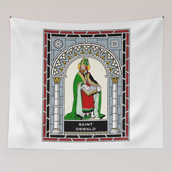 Item preview, ST OSWALD under STAINED GLASS designed and sold by CatholicSaints.