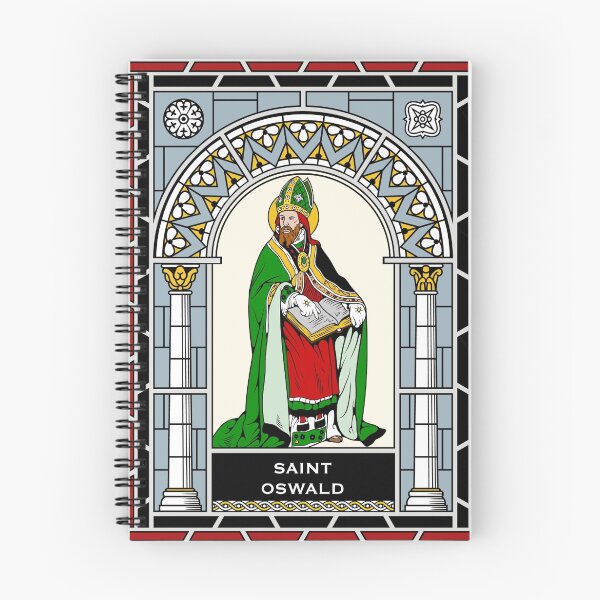 Item preview, ST OSWALD under STAINED GLASS designed and sold by CatholicSaints.