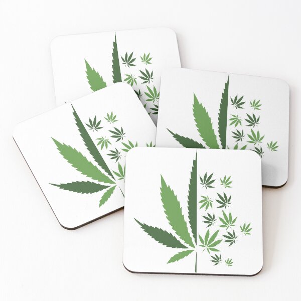Item preview, Marijuana Leaves Drifting In The Wind designed and sold by RosaleesPaperie.