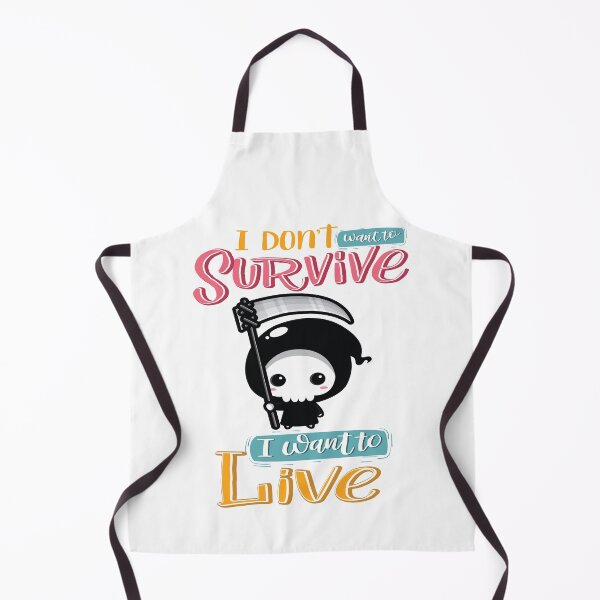 Item preview, I Do Not Want To Survive I Want To Live Grim Reaper Kawaii Cute Adorable designed and sold by GoodVibesWX9.