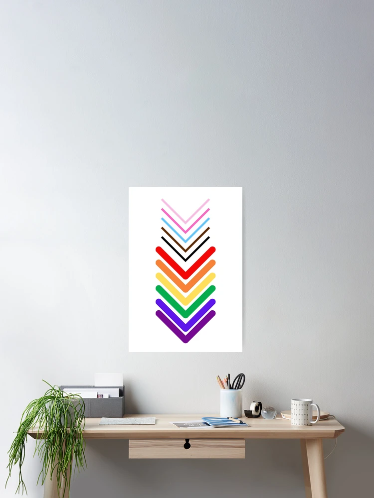 Thumbnail 2 of 3, Poster, Pride Pattern Angles designed and sold by RaineLight.