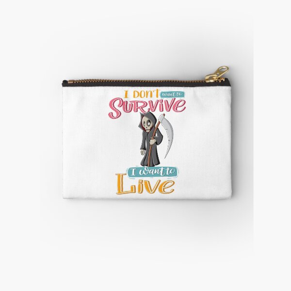 Item preview, I Do Not Want To Survive I Want To Live Grim Reaper Kawaii Cute Adorable designed and sold by GoodVibesWX9.