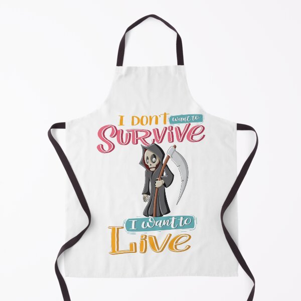 Item preview, I Do Not Want To Survive I Want To Live Grim Reaper Kawaii Cute Adorable designed and sold by GoodVibesWX9.