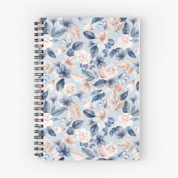 Item preview, Rose blue floral pattern designed and sold by Nessi-Artdesign.