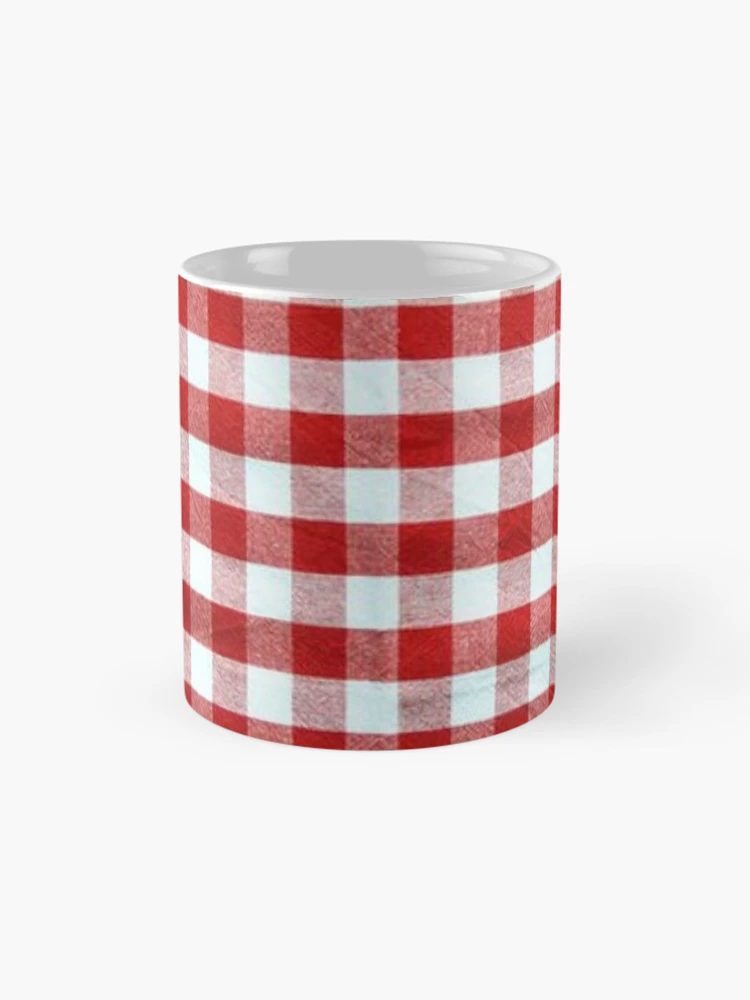 Thumbnail 4 of 6, Coffee Mug, Red Plaid Pattern designed and sold by RBDESIGN SHOP.