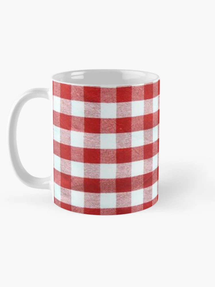 Thumbnail 5 of 6, Coffee Mug, Red Plaid Pattern designed and sold by RBDESIGN SHOP.