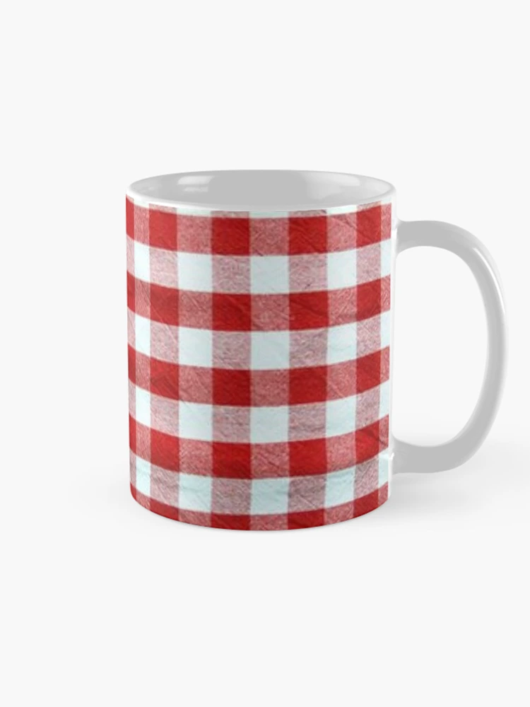 Thumbnail 3 of 6, Coffee Mug, Red Plaid Pattern designed and sold by RBDESIGN SHOP.