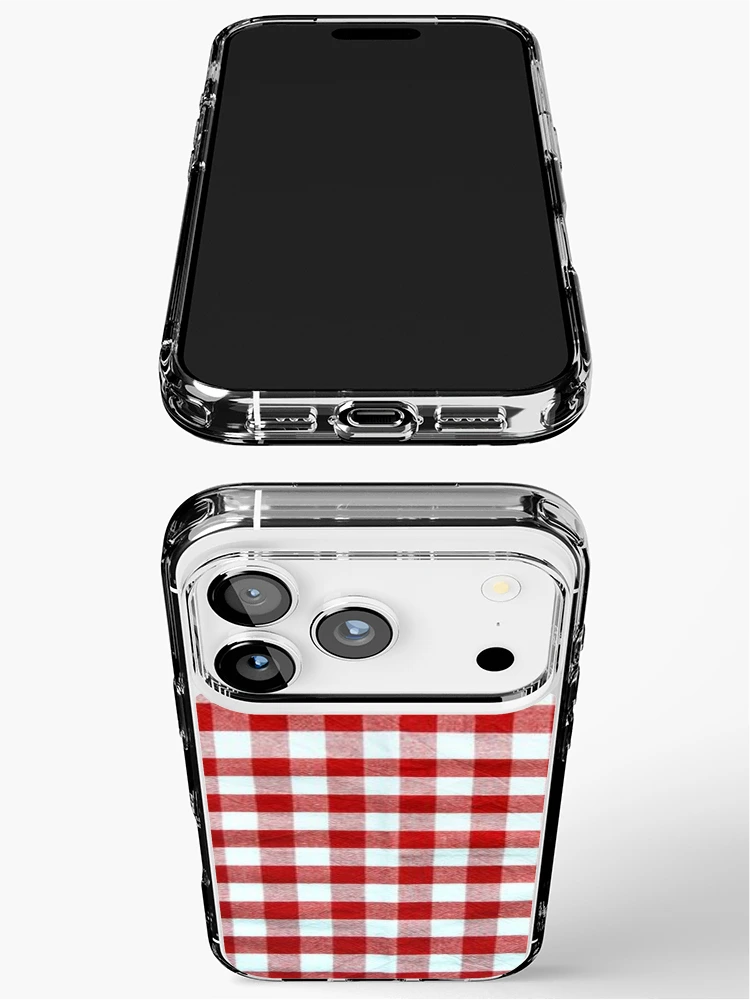 Thumbnail 3 of 5, iPhone Case, Red Plaid Pattern designed and sold by RBDESIGN SHOP.