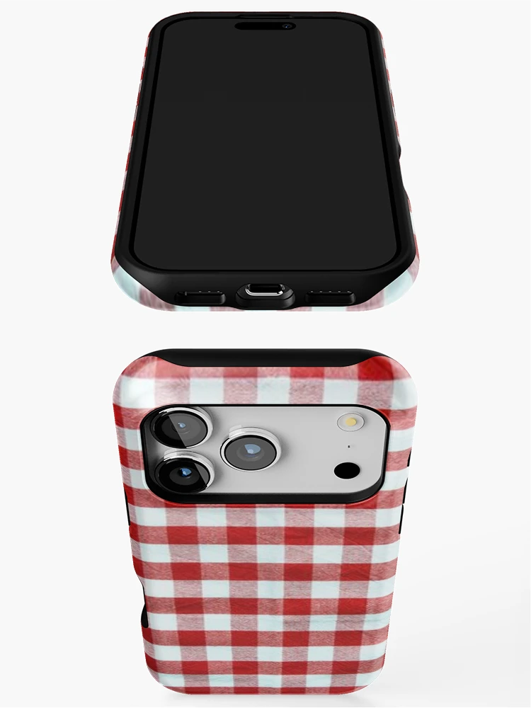 Thumbnail 3 of 4, iPhone Case, Red Plaid Pattern designed and sold by RBDESIGN SHOP.