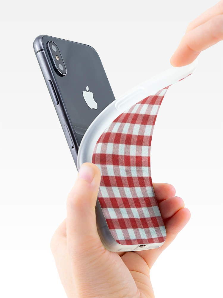 Thumbnail 4 of 5, iPhone Case, Red Plaid Pattern designed and sold by RBDESIGN SHOP.