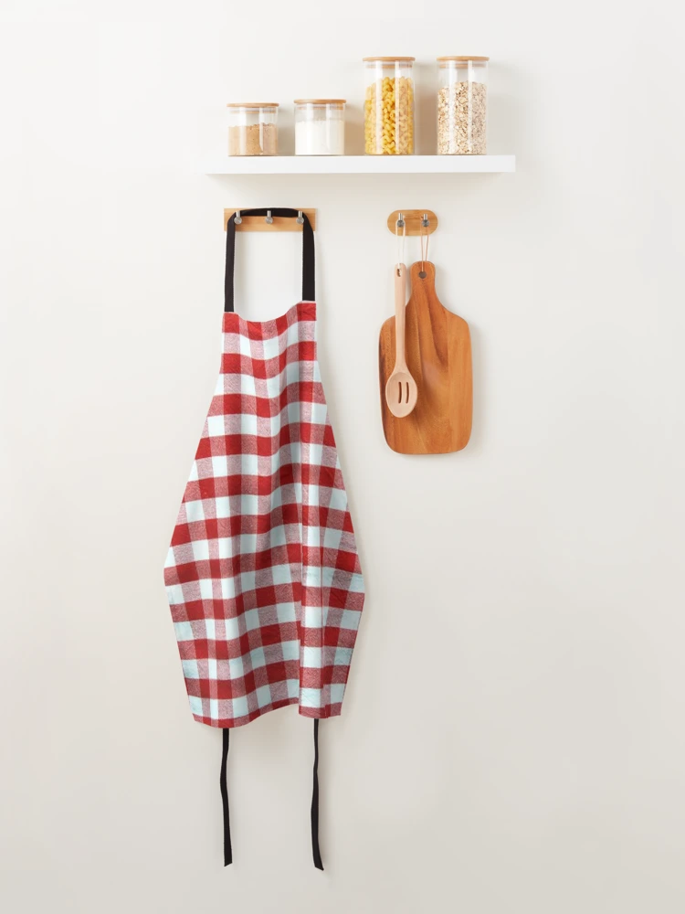 Thumbnail 4 of 6, Apron, Red Plaid Pattern designed and sold by RBDESIGN SHOP.