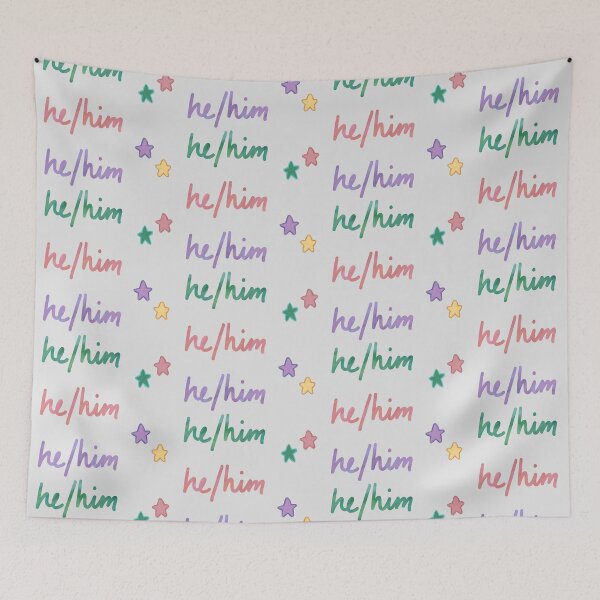 Item preview, He/Him Pronoun Stickers designed and sold by bethanderson.