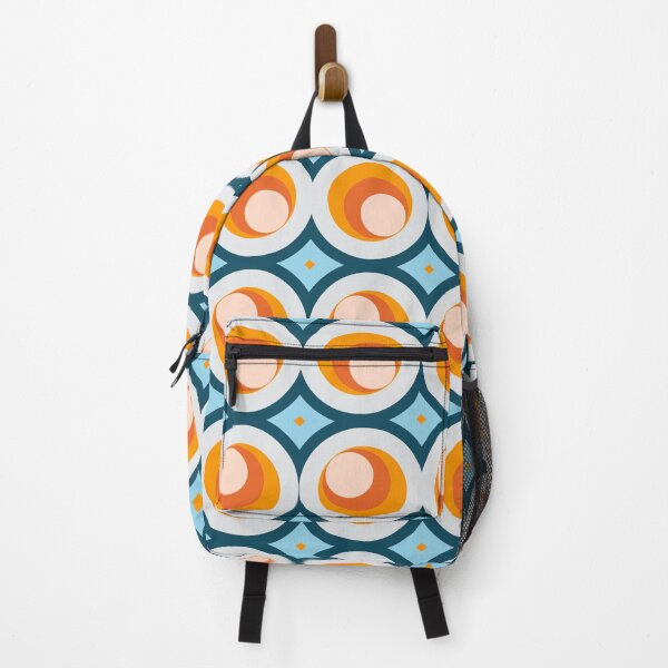 Artikelvorschau, Orange Rosa Blau Abstrakte Moderne Retro-Kunst entworfen und verkauft von WrightAesthetic.