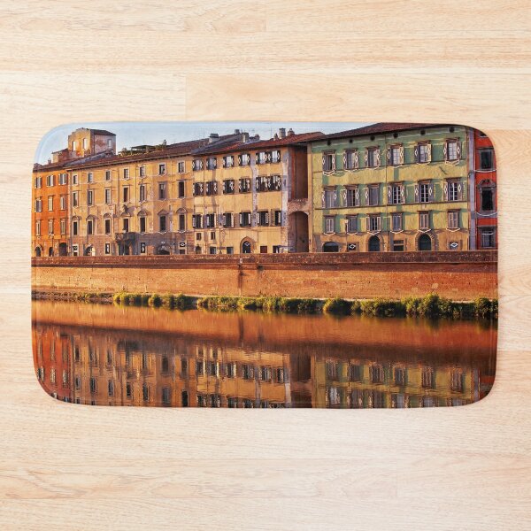Item preview, Colorful Houses at the  Arno River, Marina di Pisa, Italy designed and sold by WorldLandscapes.