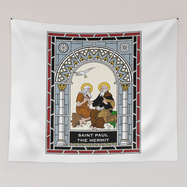 Item preview, ST PAUL THE HERMIT under STAINED GLASS designed and sold by CatholicSaints.
