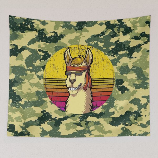 Item preview, Cool Lama Military Green Camo Funny Gift designed and sold by Easy-Pro-Gifts.