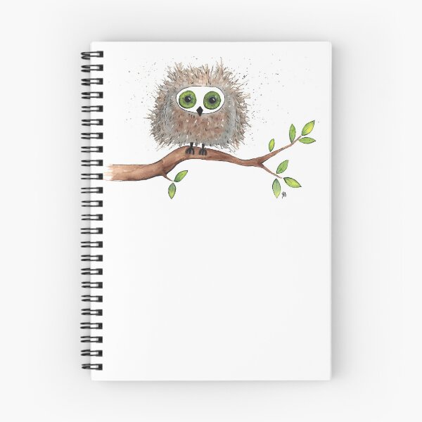 Item preview, Fluffy Owl Watercolour designed and sold by Rachael Brearton.