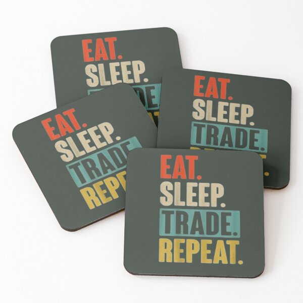 Item preview, retro eat sleep trade repeat shirt` designed and sold by chanat3659.
