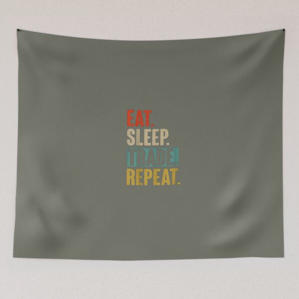 Item preview, retro eat sleep trade repeat shirt` designed and sold by chanat3659.