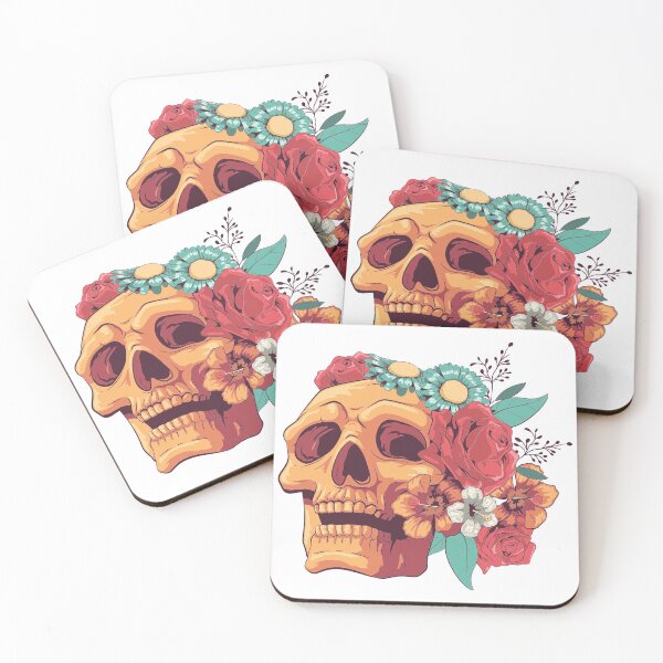Item preview, pretty flowered skull image designed and sold by DoloresAlaire.