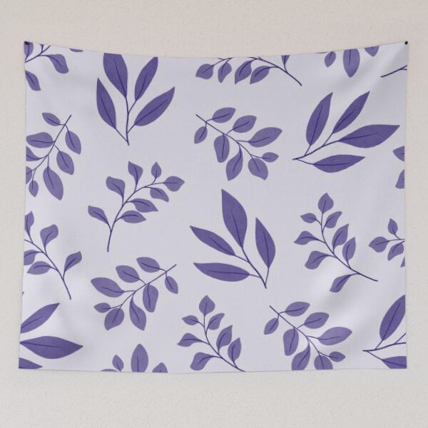Item preview, purple leaves pattern designed and sold by uniFashions.