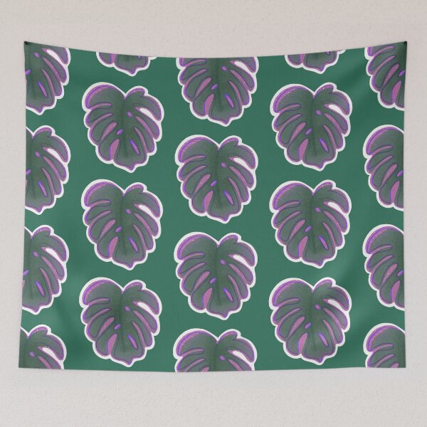 Item preview, Monstera with violet designed and sold by TrahanKreative.
