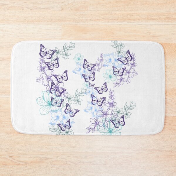 Item preview, Purple butterflies with flowers  designed and sold by plamidp.