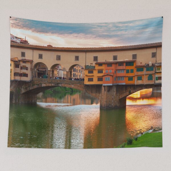 Item preview, Sunset, Ponte Vecchio Bridge in Florence,  Italy designed and sold by WorldLandscapes.
