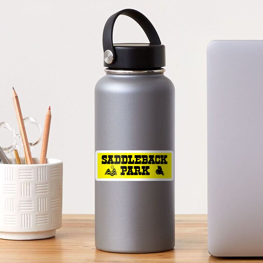 Saddleback Park - Western Logo (Black / Yellow ink) Sticker