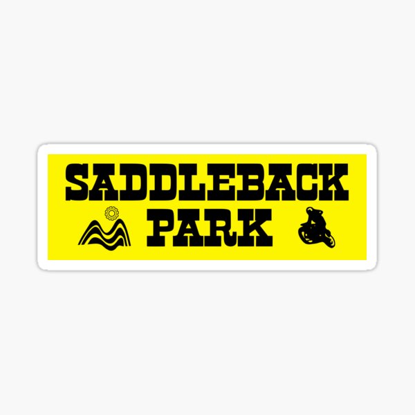 Saddleback Park - Western Logo (Black / Yellow ink) Sticker