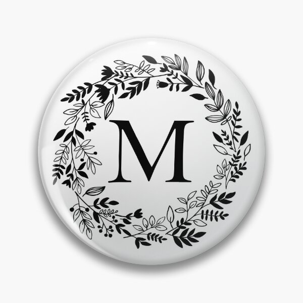 Item preview, Letter M with Floral Wreath - Initial M - Monogram Art designed and sold by thelustrous.