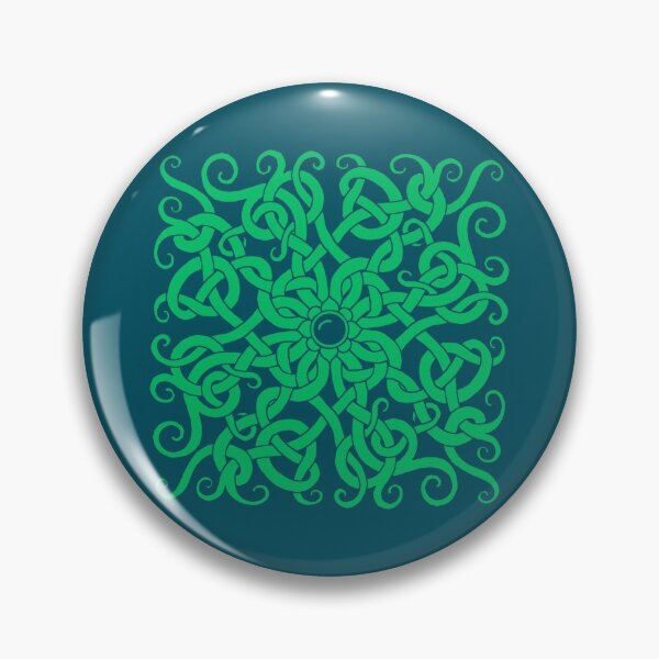 Item preview, Celtic Octopus Tentacles in greens designed and sold by ingridthecrafty.
