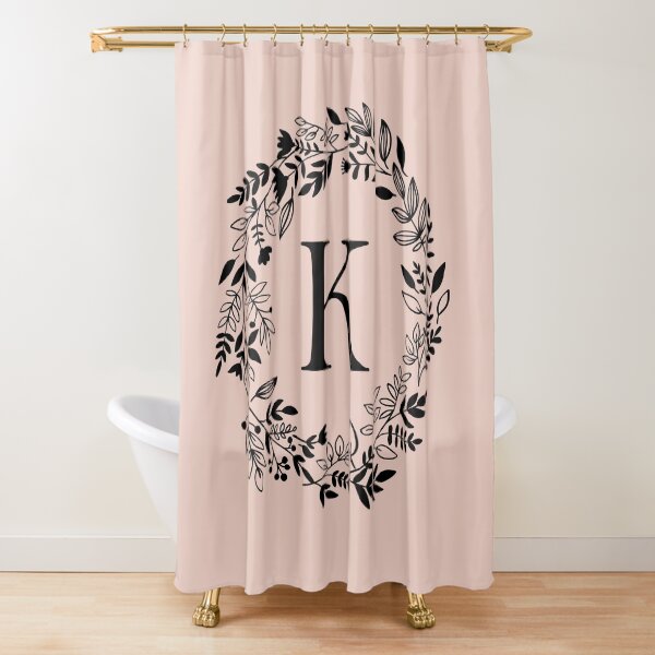 Item preview, Letter K with Floral Wreath - Initial K - Monogram Art designed and sold by thelustrous.