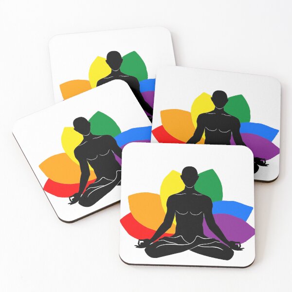 Item preview, LGBTQ Yoga Rainbow lotus designed and sold by freeArt10.